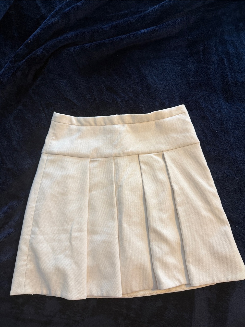 J.Crew Classic Pleated Women’s Skirt in Cream